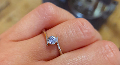 WAVE jeans blue saffier ring